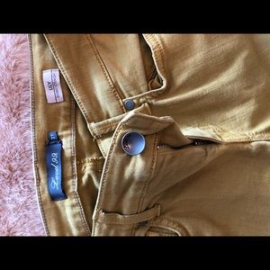 Mustard yellow Level 99 skinny jeans